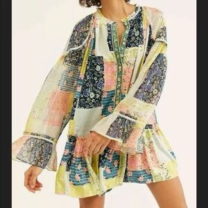 Free People Patch Made in Heaven Mini Dress